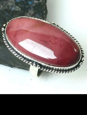 Australian Mookaite Jasper Gemstone 925 Sterling Silver Handmade Ring